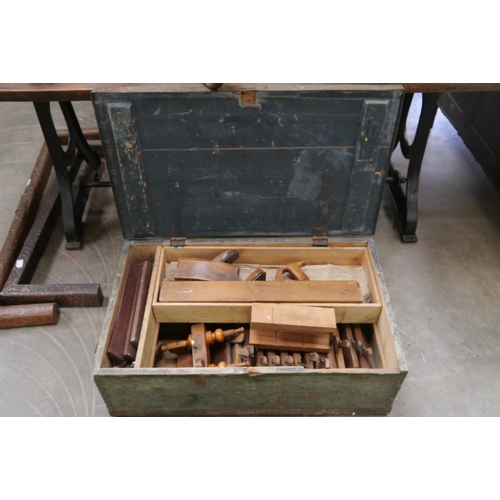 2004 - A carpenter's chest containing planes and various tools