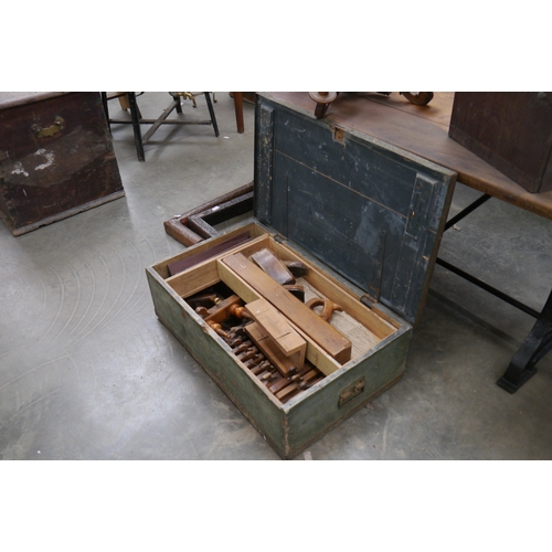 2004 - A carpenter's chest containing planes and various tools