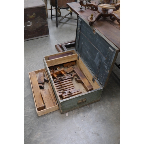 2004 - A carpenter's chest containing planes and various tools