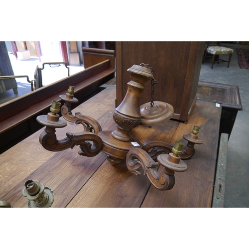 2005 - A carved five arm electrolier