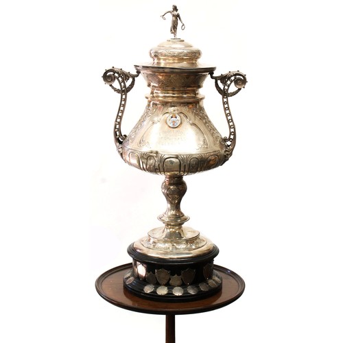 8001 - Lowestoft Hospital Football Challenge Cup, Presented by John W Butterfield, 1898. This large silver ... 