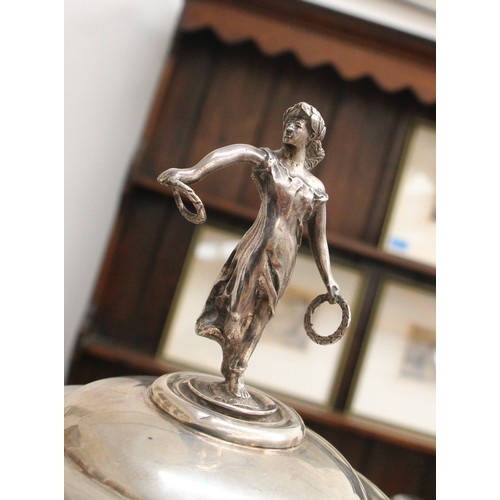 8001 - Lowestoft Hospital Football Challenge Cup, Presented by John W Butterfield, 1898. This large silver ... 
