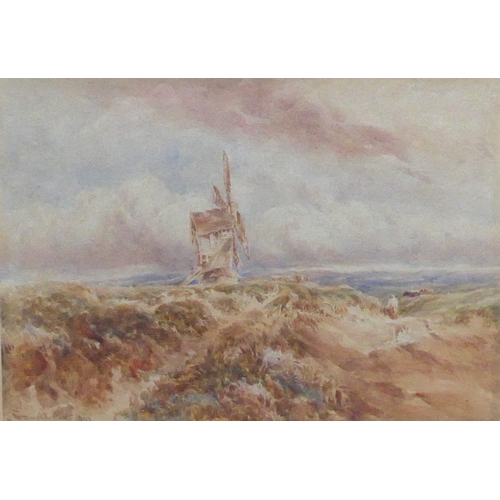 9002 - A 19th Century watercolour of The Windmill, Mosely Common, signed 'David Cox' bottom left and dated ... 