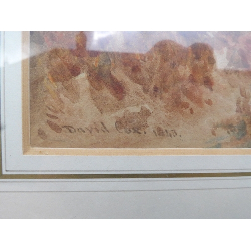 9002 - A 19th Century watercolour of The Windmill, Mosely Common, signed 'David Cox' bottom left and dated ... 