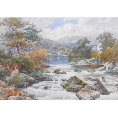 9001 - WILLIAM HENRY MANDER (1880-1922) A pair of framed and glazed watercolours - 'The Old Bridge near Bed... 