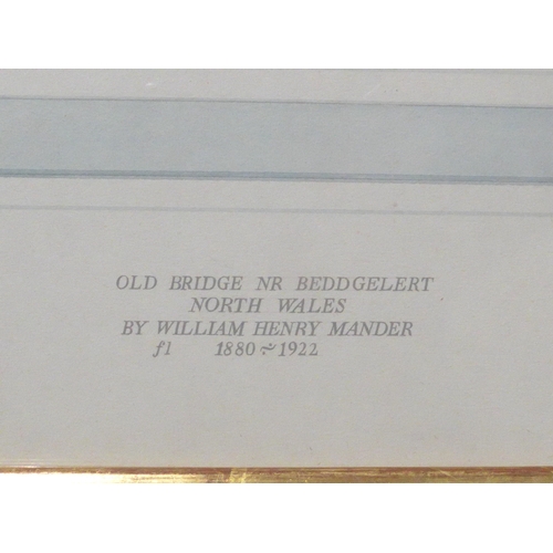 9001 - WILLIAM HENRY MANDER (1880-1922) A pair of framed and glazed watercolours - 'The Old Bridge near Bed... 