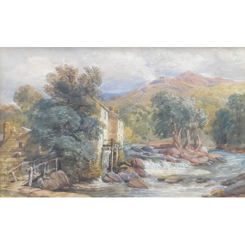 9003 - A 19th Century watercolour of an 'Overshot watermill', signed 'David Cox Junior' bottom right, Manga... 