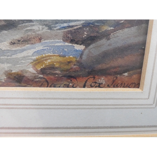 9003 - A 19th Century watercolour of an 'Overshot watermill', signed 'David Cox Junior' bottom right, Manga... 