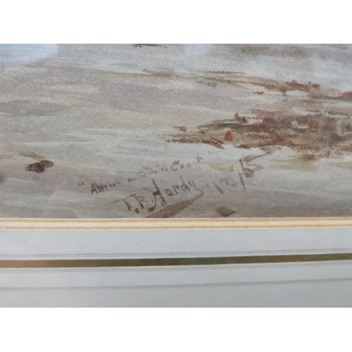 9004 - THOMAS BUSH HARDY (1842-1897) A framed and glazed watercolour of a ship wreck on the Dutch coast. Si... 