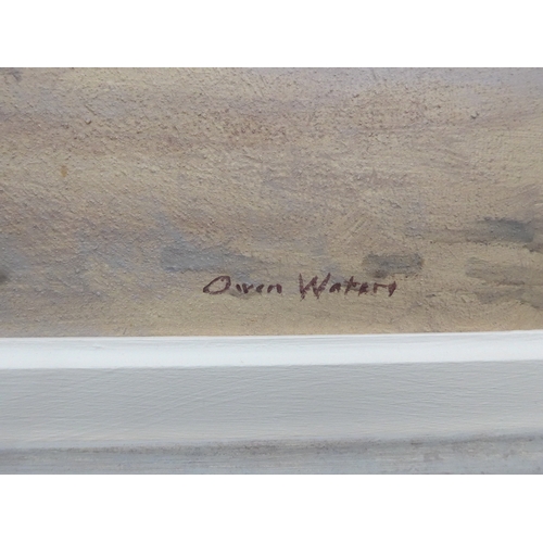 9008 - OWEN WATERS (1916-2004) A framed oil on board, Oby Mill and River Bure. Signed bottom right, details... 