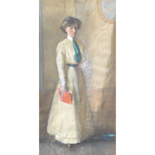 9035 - DAVID MACBETH SUTHERLAND MC LLD RSA (1883-1973) A framed and glazed watercolour, full length portrai... 