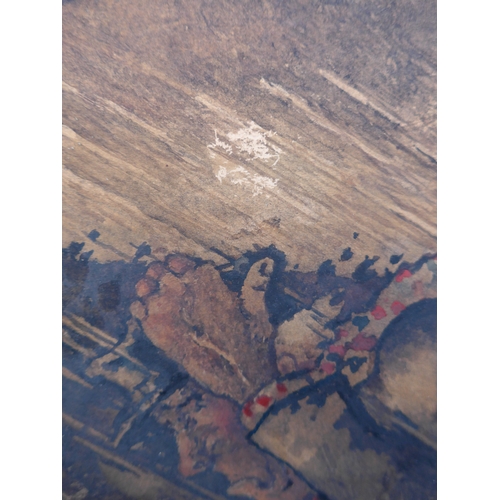 9037 - TETJUS OTTO TUGEL (German 1892-1972) A large untitled watercolour, figure walking in rain storm. Sig... 