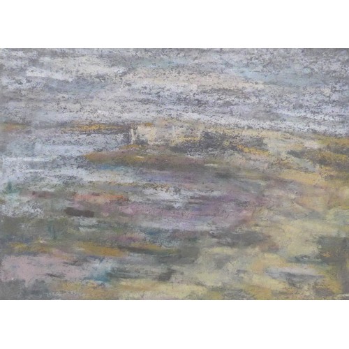 9050 - PEGGY SOMERVILLE (1918-1975) A framed and glazed pastel on paper titled 'Evening Estuary'. Julia Goo... 