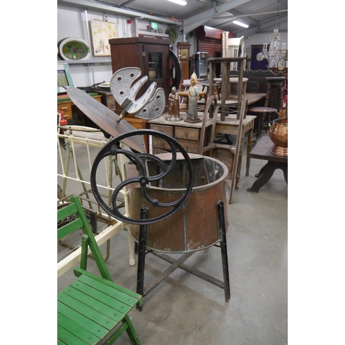 2019 - A 19th Century French Le Reve copper washing machine