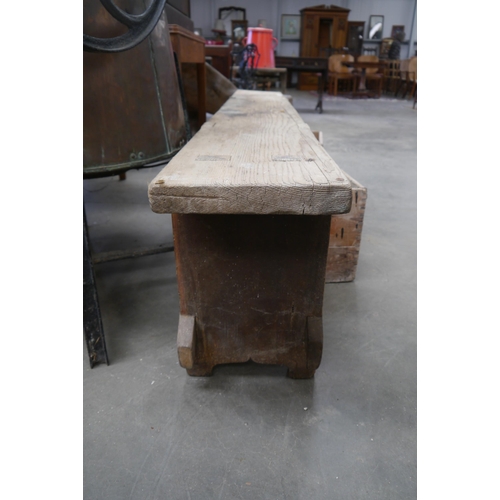 2016 - A rustic pine bench, 234cm