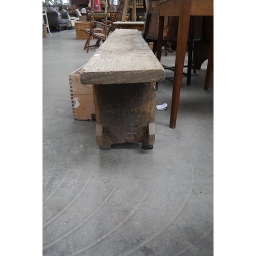 2016 - A rustic pine bench, 234cm