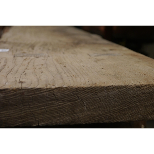 2016 - A rustic pine bench, 234cm