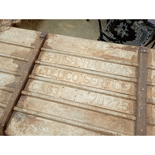 2008A - A British Railways alluminum storage box which folds flat