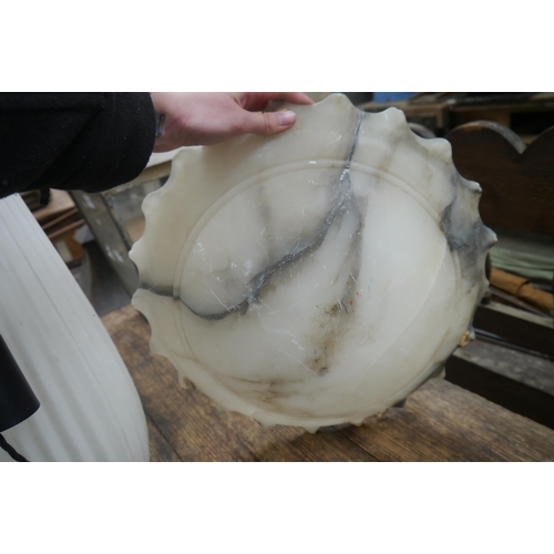 2030 - An alabaster fly catcher ceiling light