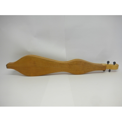 6053 - An Appalachian dulcimer, paper labels to interior 