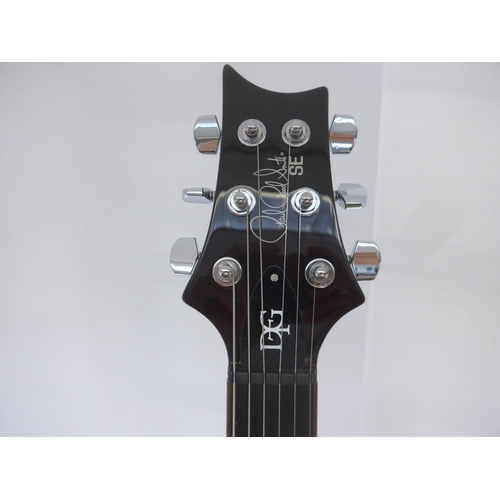 6015 - A Paul Reed Smith PRS SE DGT (David Grissom Trem) gold top electric guitar, maple top with mahogany ... 