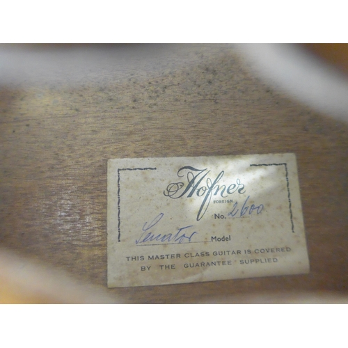 6028 - A 1956 Hofner Senator archtop acoustic guitar, serial no.2600
