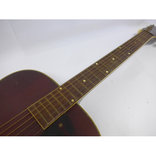 6034 - A 1940s Kay archtop acoustic guitar in sunburst finish with three-line logo decal to headstock, with... 