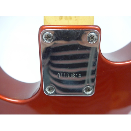 6049 - A Jackson electric guitar in metallic red finish together with a Marshall B25 mk II amplifier (2)