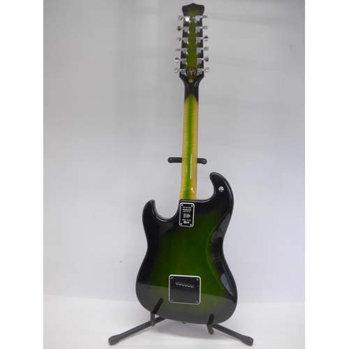 6006 - A limited edition Burns Apache Double Six twelve-string electric guitar in greenburst finish with th... 