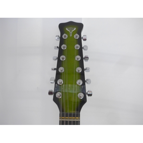 6006 - A limited edition Burns Apache Double Six twelve-string electric guitar in greenburst finish with th... 