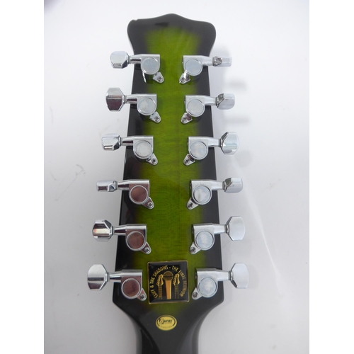 6006 - A limited edition Burns Apache Double Six twelve-string electric guitar in greenburst finish with th... 