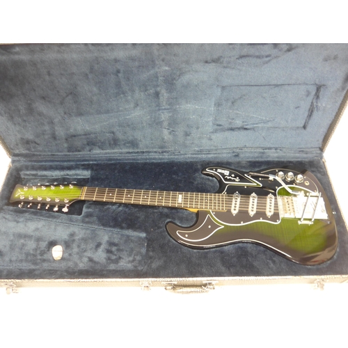 6006 - A limited edition Burns Apache Double Six twelve-string electric guitar in greenburst finish with th... 