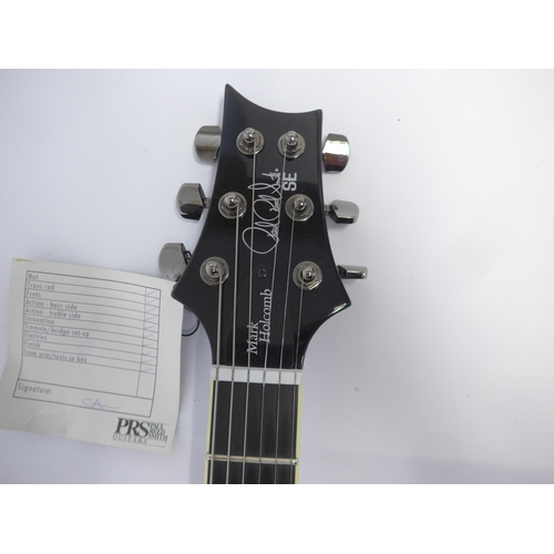 6014 - A 2016 Paul Reed Smith PRS SE Marc Holcomb signature electric guitar, mahogany body with quilted map... 