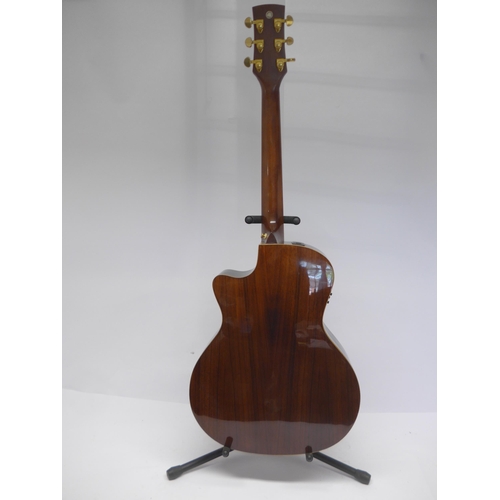 6047 - A Hofner HA-GC07 electro-acoustic guitar, spruce top, rosewood body, serial no. JO5-100107, with Fen... 