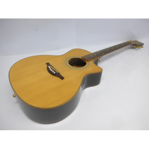 6047 - A Hofner HA-GC07 electro-acoustic guitar, spruce top, rosewood body, serial no. JO5-100107, with Fen... 