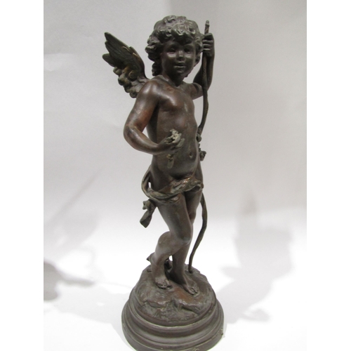 4057 - Two spelter cherub sculptures after Auguste Moreau including 