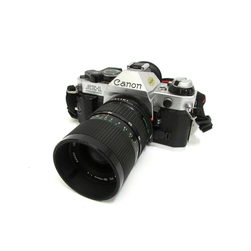 Canon AE-1 Program SLR 35-70mm FD Camera 35mm Film Lens Zoom +