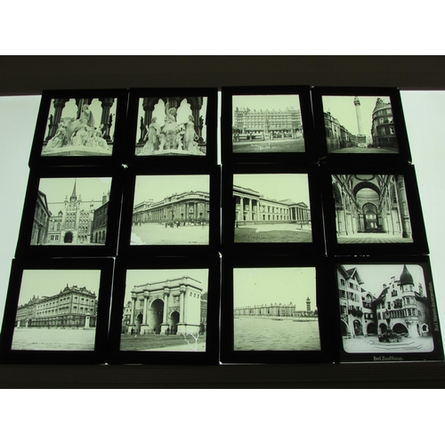 7030 - A large quantity of mixed glass magic lantern slides to include engravings / book plates, Asian scen... 