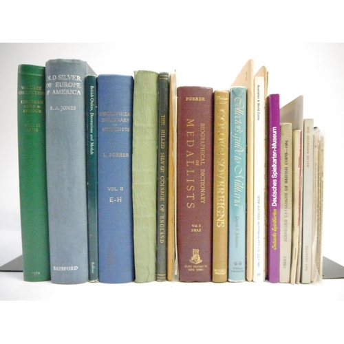 9163 - A collection of books and catalogues relating to Coins, Numismatics, Medals etc, including 'Medallic... 