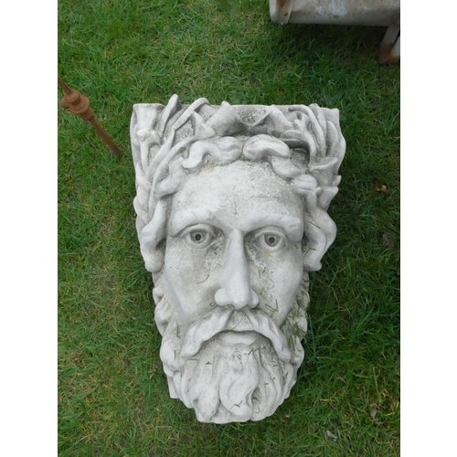 8019 - A composition plaque of Zeus, 56cm tall
