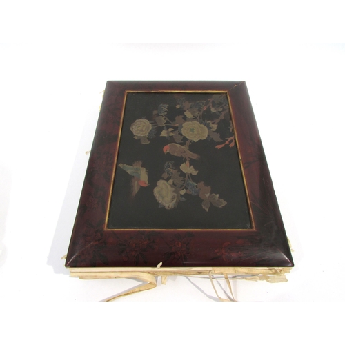7048 - (East Asia, Japan, photography, landscapes, architecture, portraits) A lacquered floral decorated ph... 