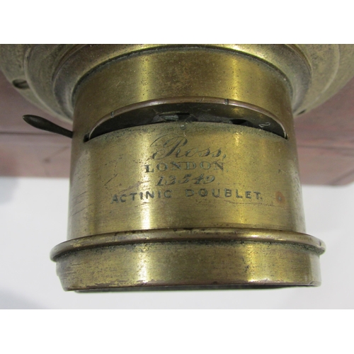 7002 - A late 19th Century mahogany Meagher of London full plate tailboard camera, labelled Meagher Manufac... 