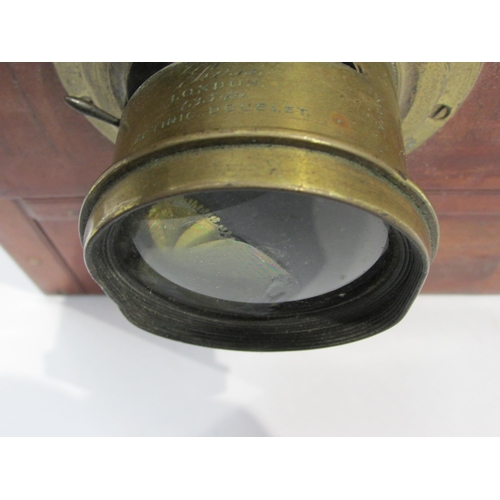 7002 - A late 19th Century mahogany Meagher of London full plate tailboard camera, labelled Meagher Manufac... 