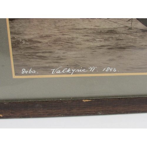 7014 - BEKEN & SON OF COWES: monochrome photograph of Valkyrie II - dated 1893, signed in white ink, No. 84... 