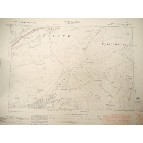 9002 - Thirty Six Ordnance Survey sheet maps of Kent and Sussex circa 1900-1950, all six inches to one mile... 