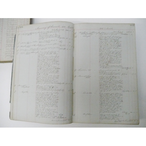 9023 - (Suffolk, Ipswich.) Four early 20th Century manuscript ledgers with manuscript entries relating to b... 
