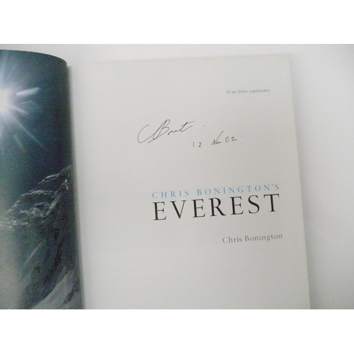 9028 - Chris Bonington: 'Chris Bonington's Everest', Ted Smart, 2002, signed on title page, illustrations f... 