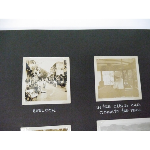 9042 - (Korean War, Royal Engineers.) A 1950's Crocodile skin photograph album containing approx. 220 snaps... 