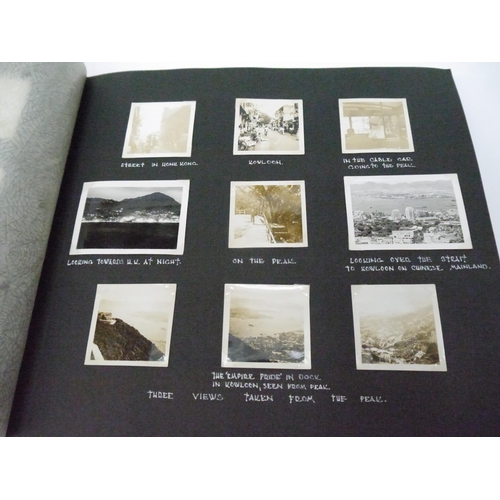 9042 - (Korean War, Royal Engineers.) A 1950's Crocodile skin photograph album containing approx. 220 snaps... 