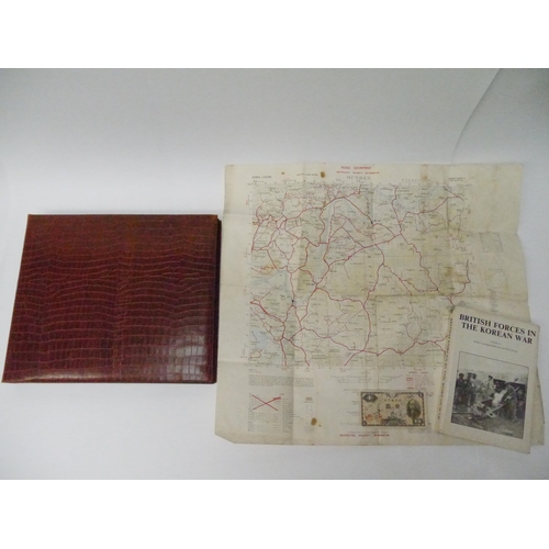 9042 - (Korean War, Royal Engineers.) A 1950's Crocodile skin photograph album containing approx. 220 snaps... 